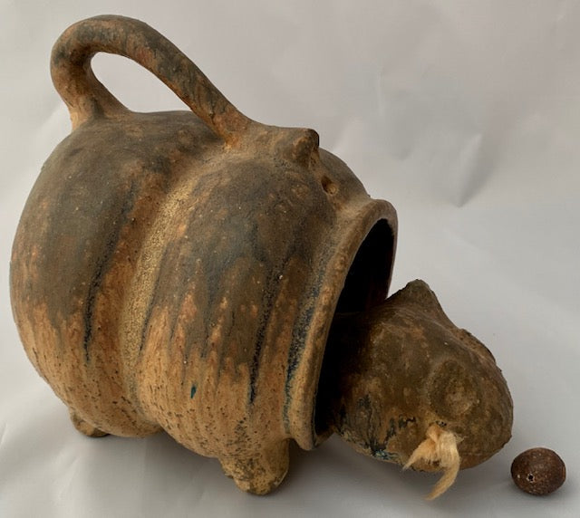 No. 3 Artifact “Night Creature” Prehistoric Pottery Hand Made Art