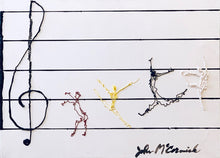 Artist: John McCormick "Precious Dancing Musical Notes" Acrylic Painting