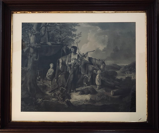 Lot. 7 “The Hunter and his Family” This engraving is flawless to the eye. It's incredibly beautiful