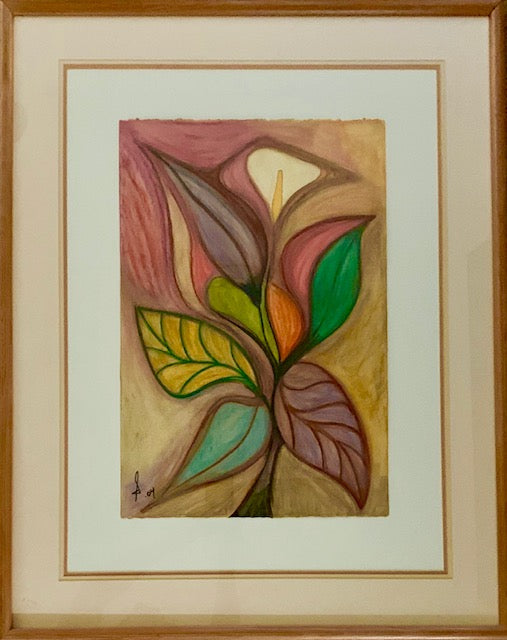 Beautiful Blooming Flower Masterly Painted with Color Pencils/Chalks. This Painting is from Doug Stuart.