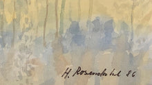 Delightful watercolor painting on fine art paper signed H Rosendahl.