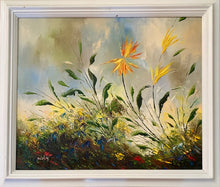 Impressionist Style Floral oil painting by S. Colby.