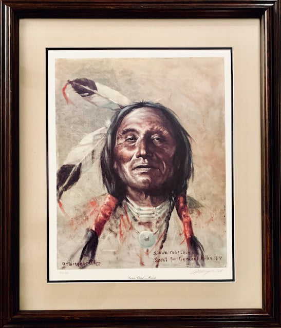 Olaf Wieghorst - Sioux Chief Hump Limited Edition Lithograph.